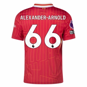 Nike Liverpool Trent Alexander-Arnold Home Jersey w/ EPL   No Room For Racism Patches 24/25 (Gym Red/Chrome Yellow)