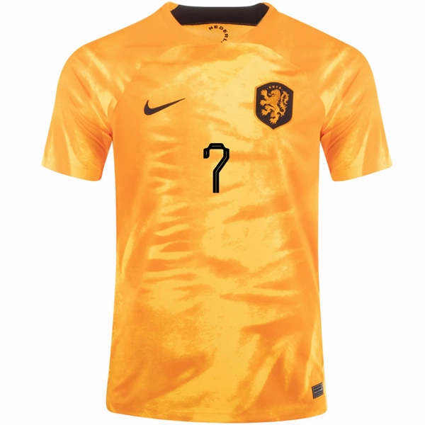 Nike Netherlands Steven Bergwijn Home Jersey 22/23 (Laser Orange/Black)