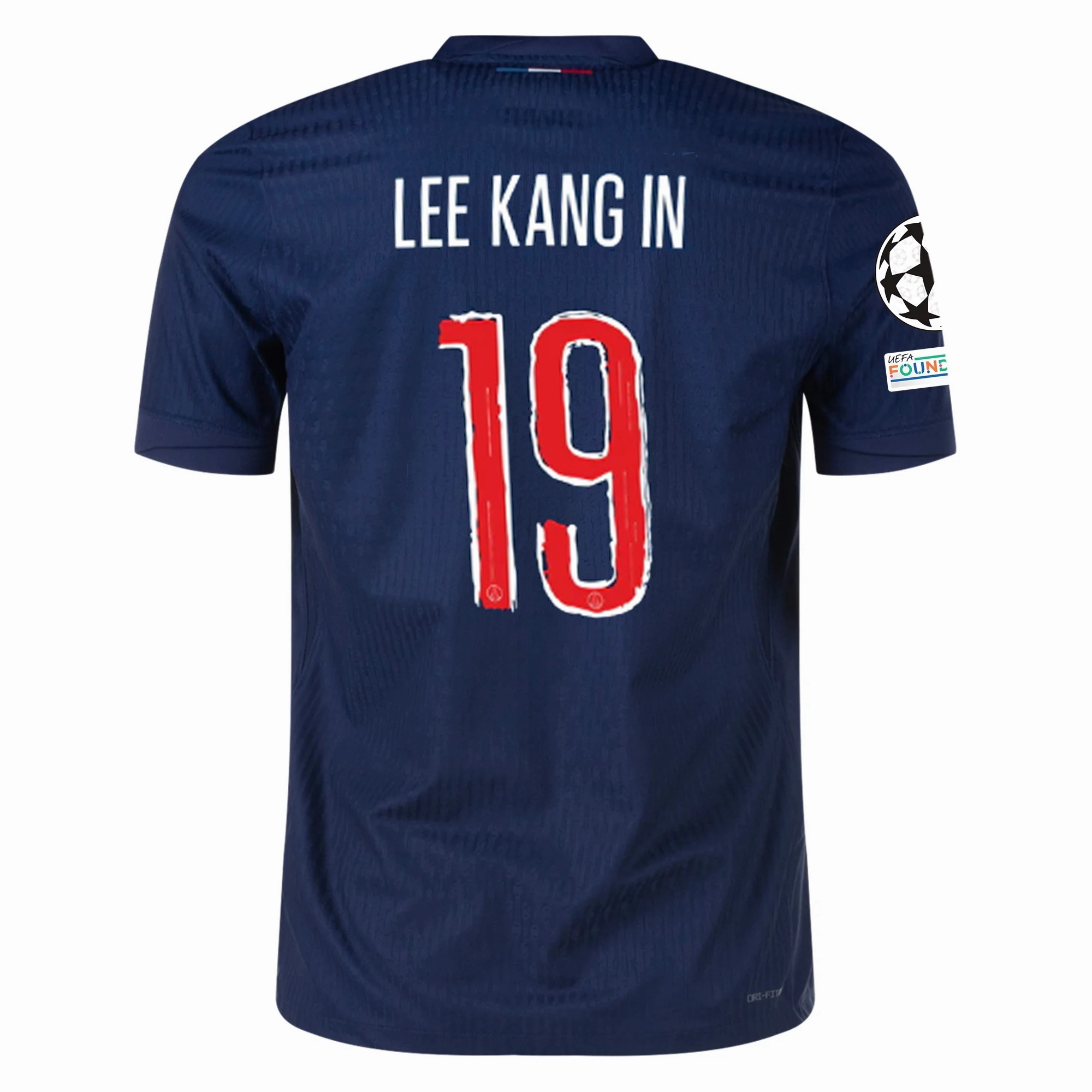 Nike Paris Saint-Germain Match Authentic Lee Kang-in Home Jersey w/ Champions League Patches 24/25 (Midnight Navy/White)