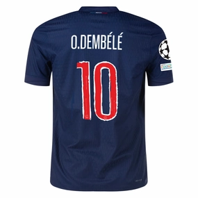 Nike Paris Saint-Germain Match Authentic Ousmane Dembélé Home Jersey w/ Champions League Patches 24/25 (Midnight Navy/White)