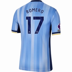 Nike Tottenham Cristian Romero Away Jersey w/ EPL   No Room For Racism Patches 24/25 (Cobalt Bliss/Binary Blue)