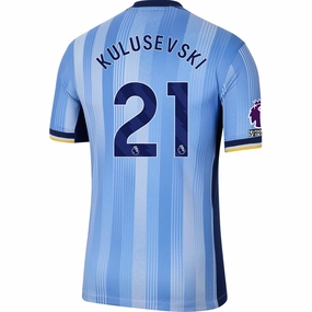 Nike Tottenham Dejan Kulusevski Away Jersey w/ EPL   No Room For Racism Patches 24/25 (Cobalt Bliss/Binary Blue)