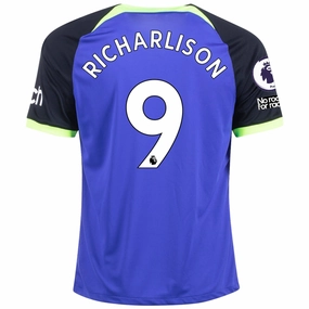 Nike Tottenham Hotspur Richarlison Away Jersey w/ EPL   No Room For Racism Patches 22/23 (Lapis/Black/White)