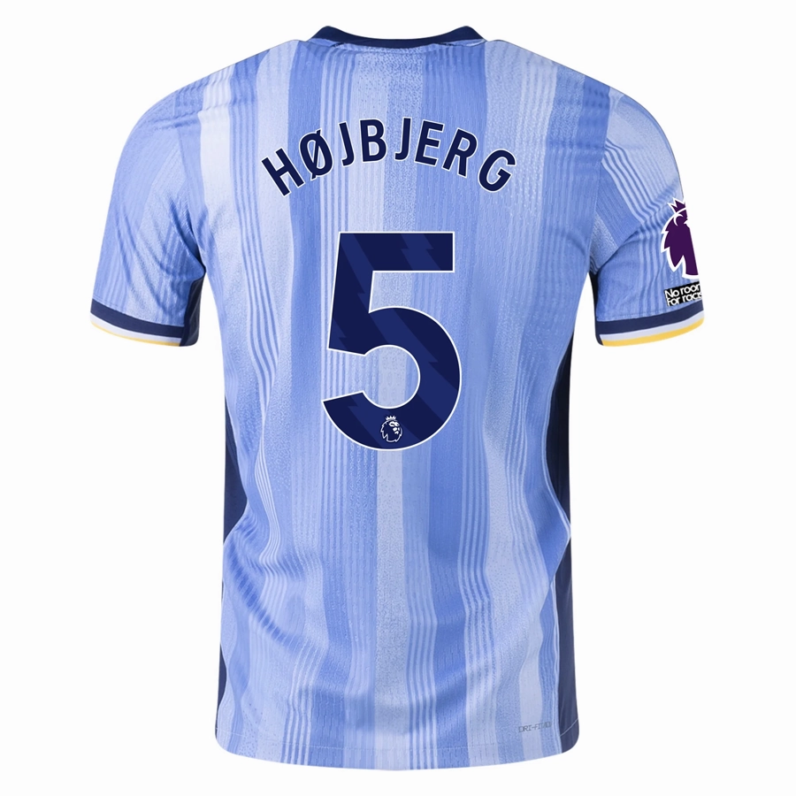 Nike Tottenham Pierre-Emile Højbjerg Authentic Away Jersey w/ EPL   No Room For Racism Patches 24/25 (Cobalt Bliss/Binary Blue)