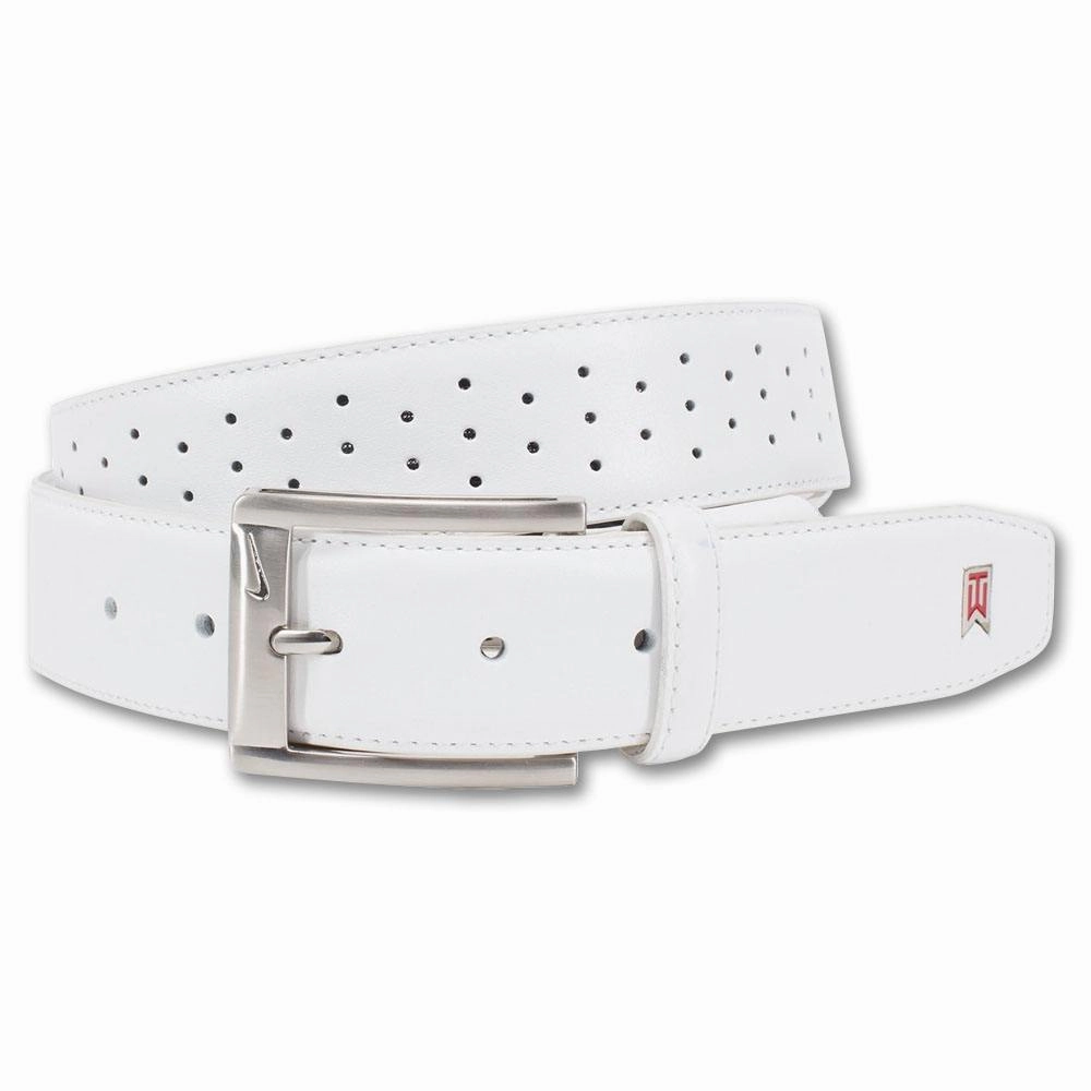 Nike TW Perforated Mesh 2 Golf Belt White - 23 Men