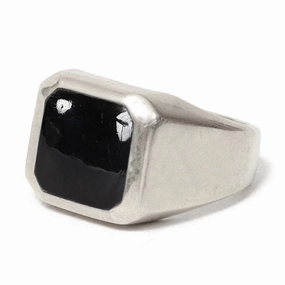 Onyx Signet Ring 'Silver'
