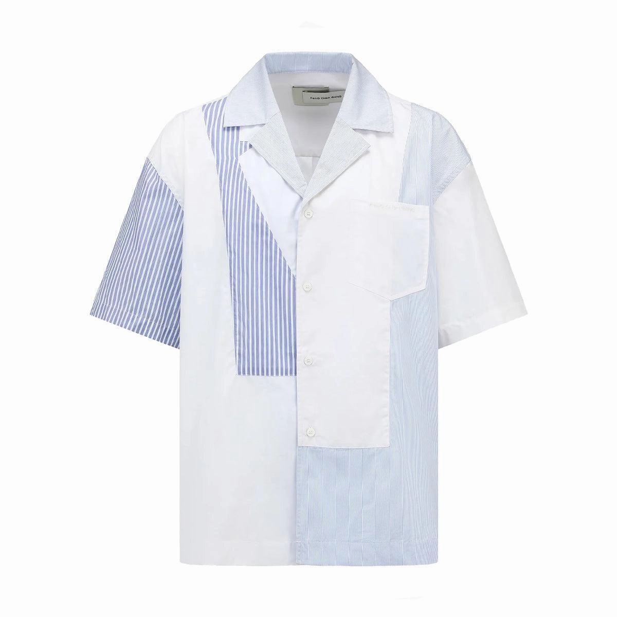 Patched Panel S/S Shirt 'White'