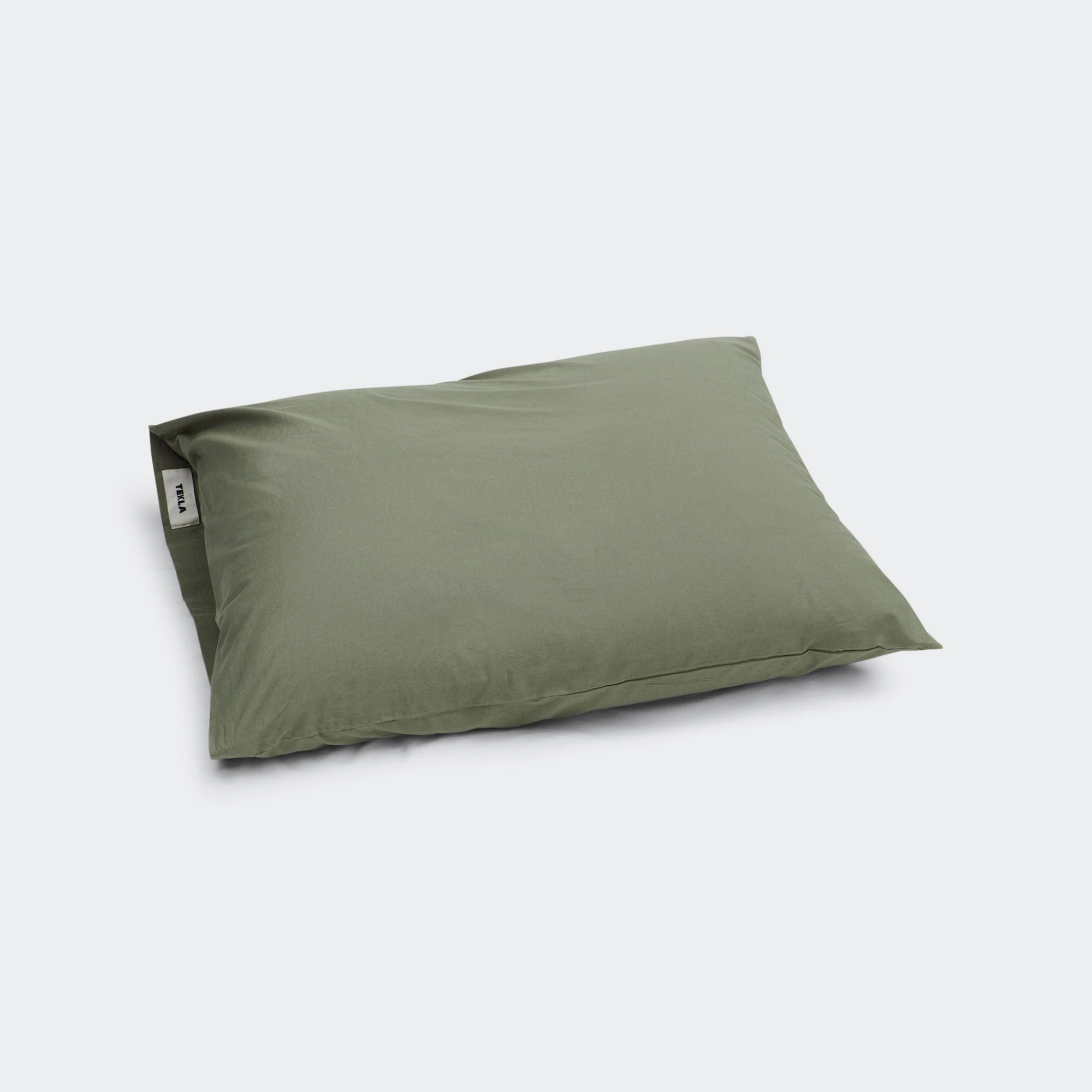 Percale Pillow Case - Olive Green