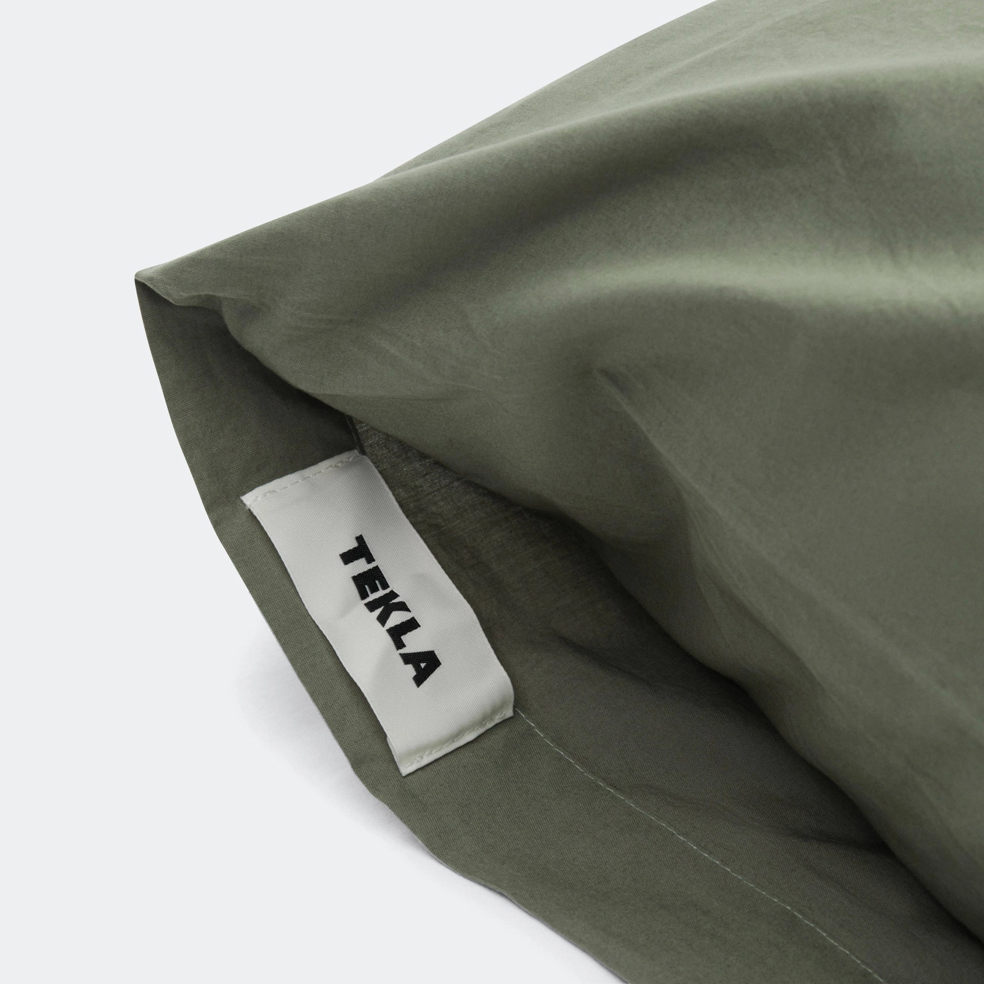 Percale Pillow Case - Olive Green