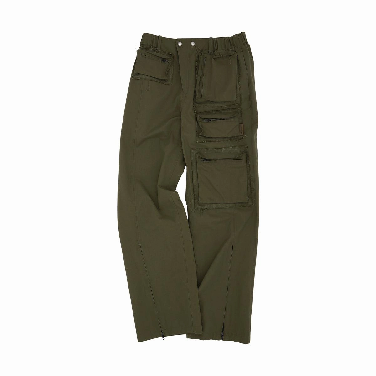 Raw Edge Multi-Pocket Pants 'Khaki'