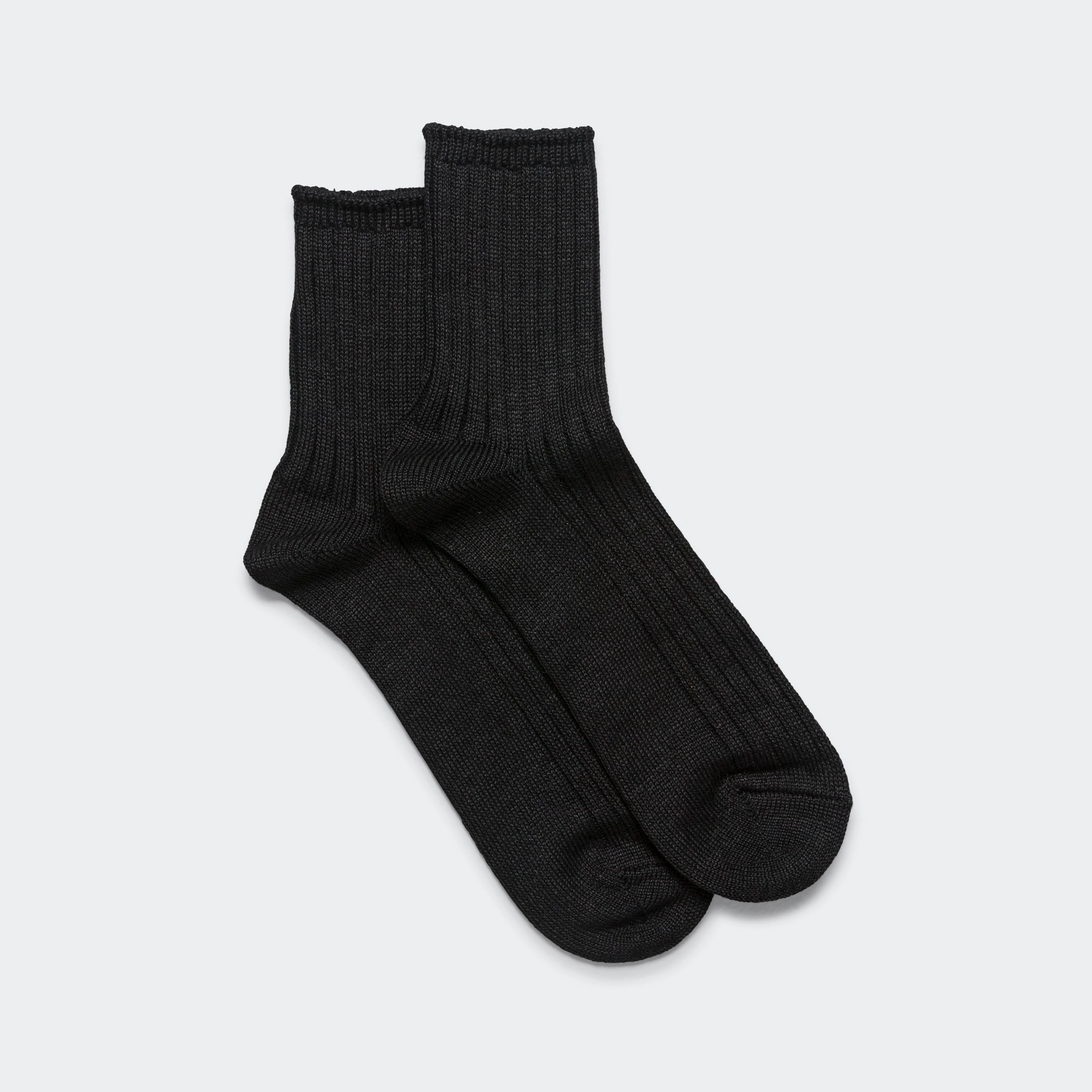 Ribbed Ankle Sock - Black