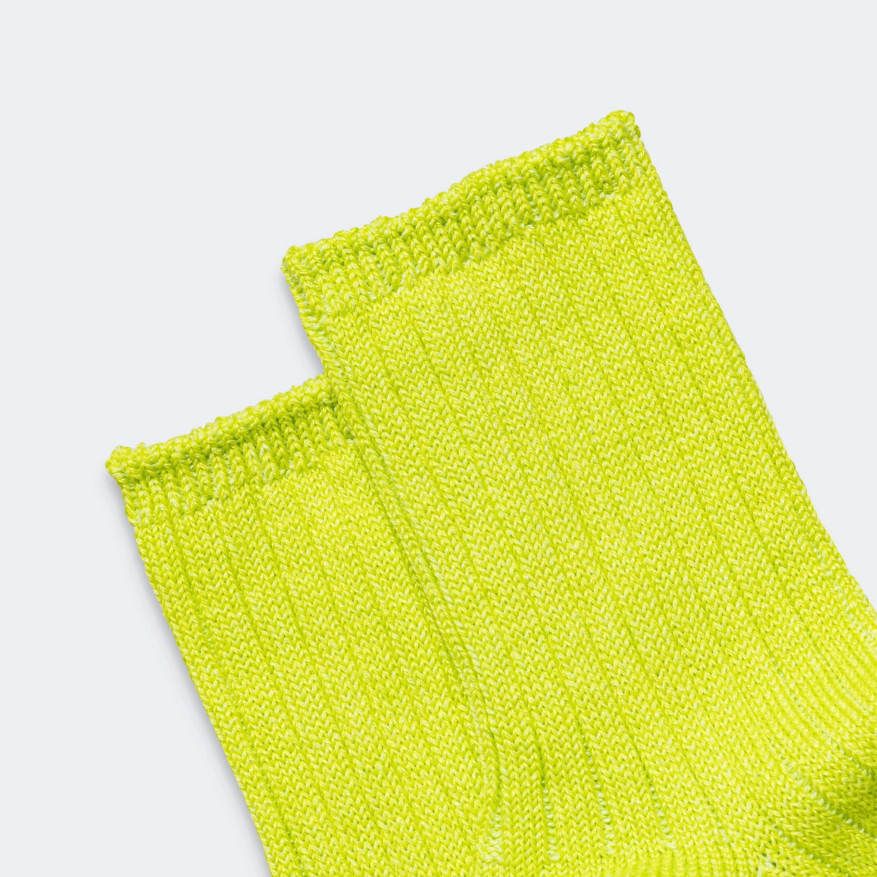 Ribbed Ankle Sock - Lime
