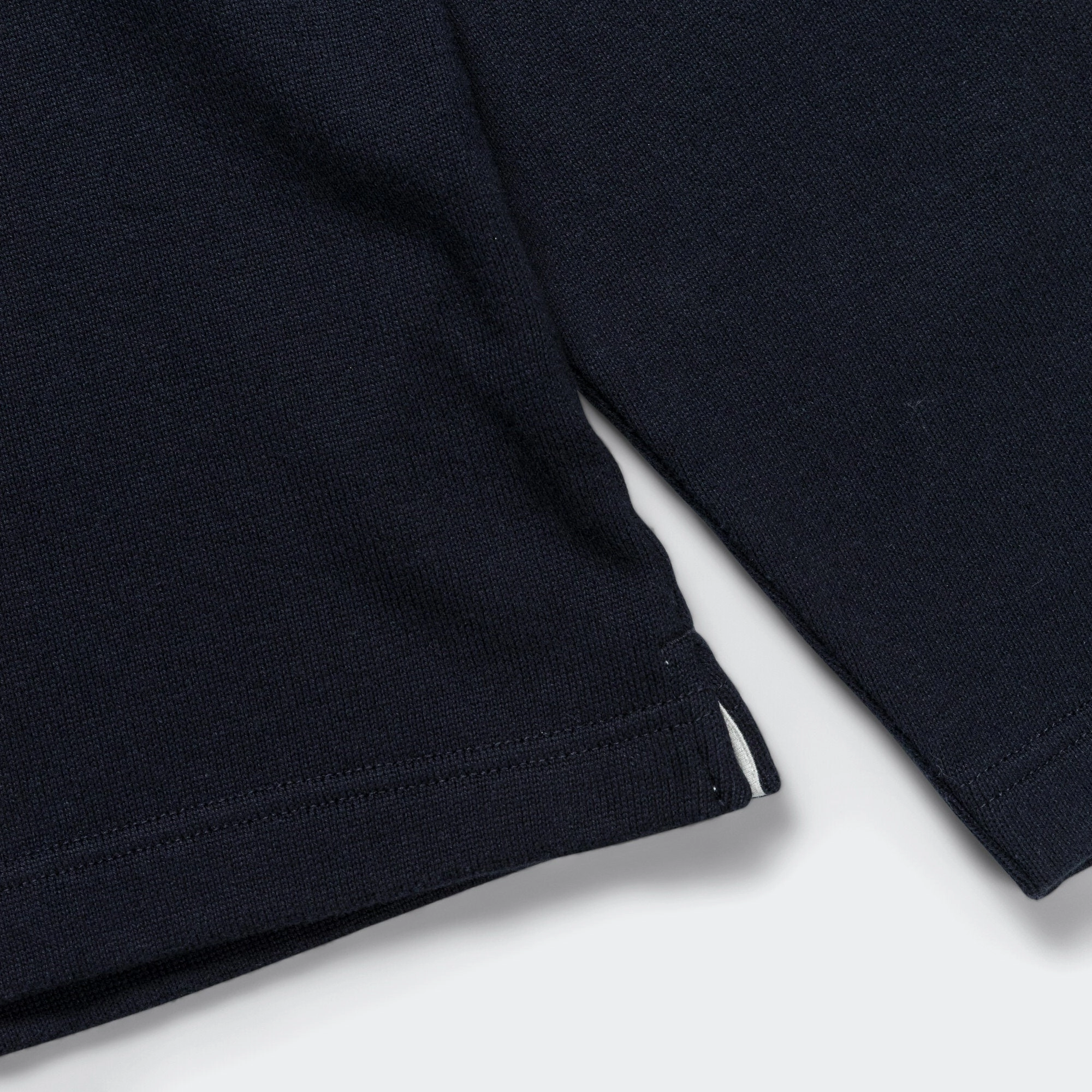 Ruben Brushed Striple LS Polo - Dark Navy