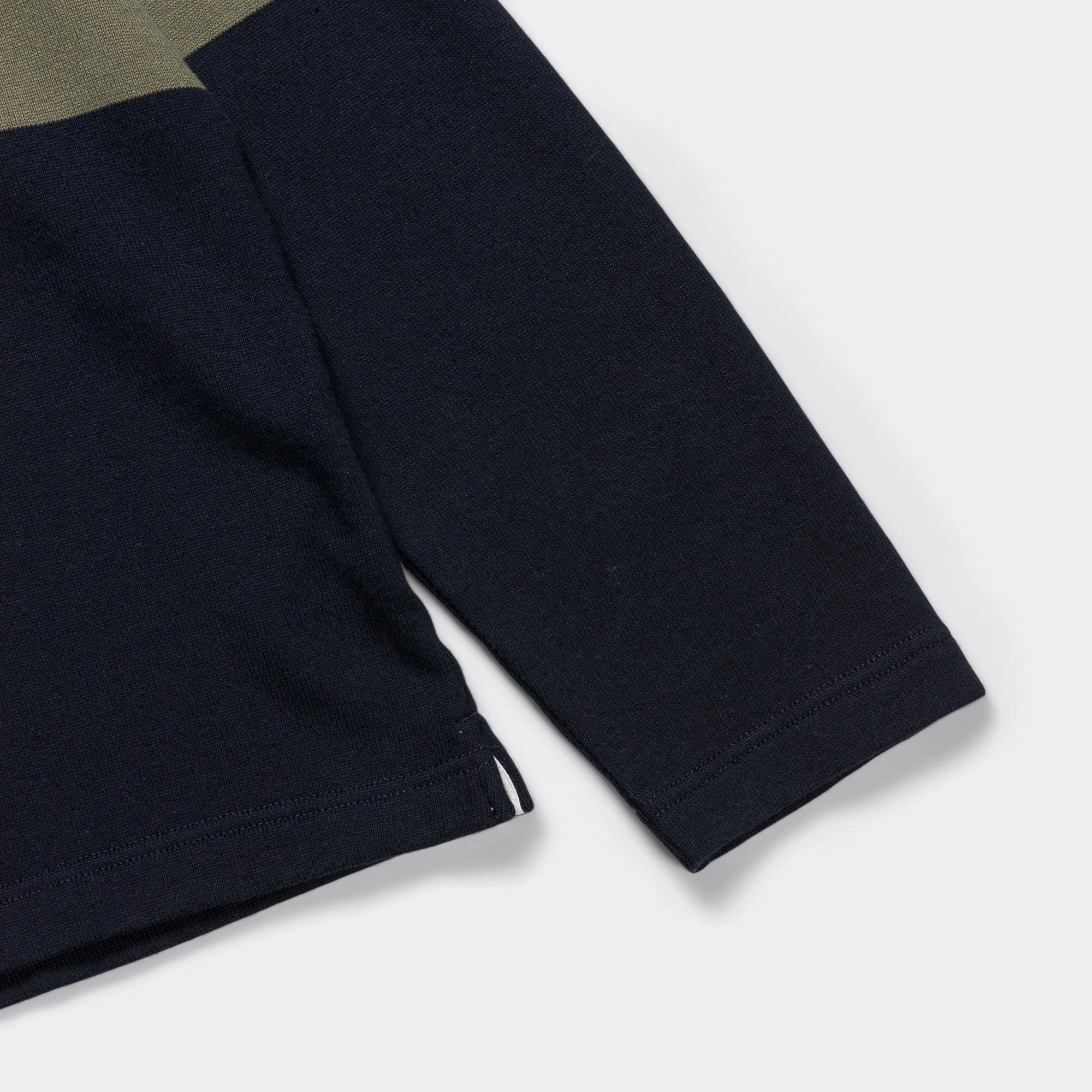 Ruben Brushed Striple LS Polo - Dark Navy