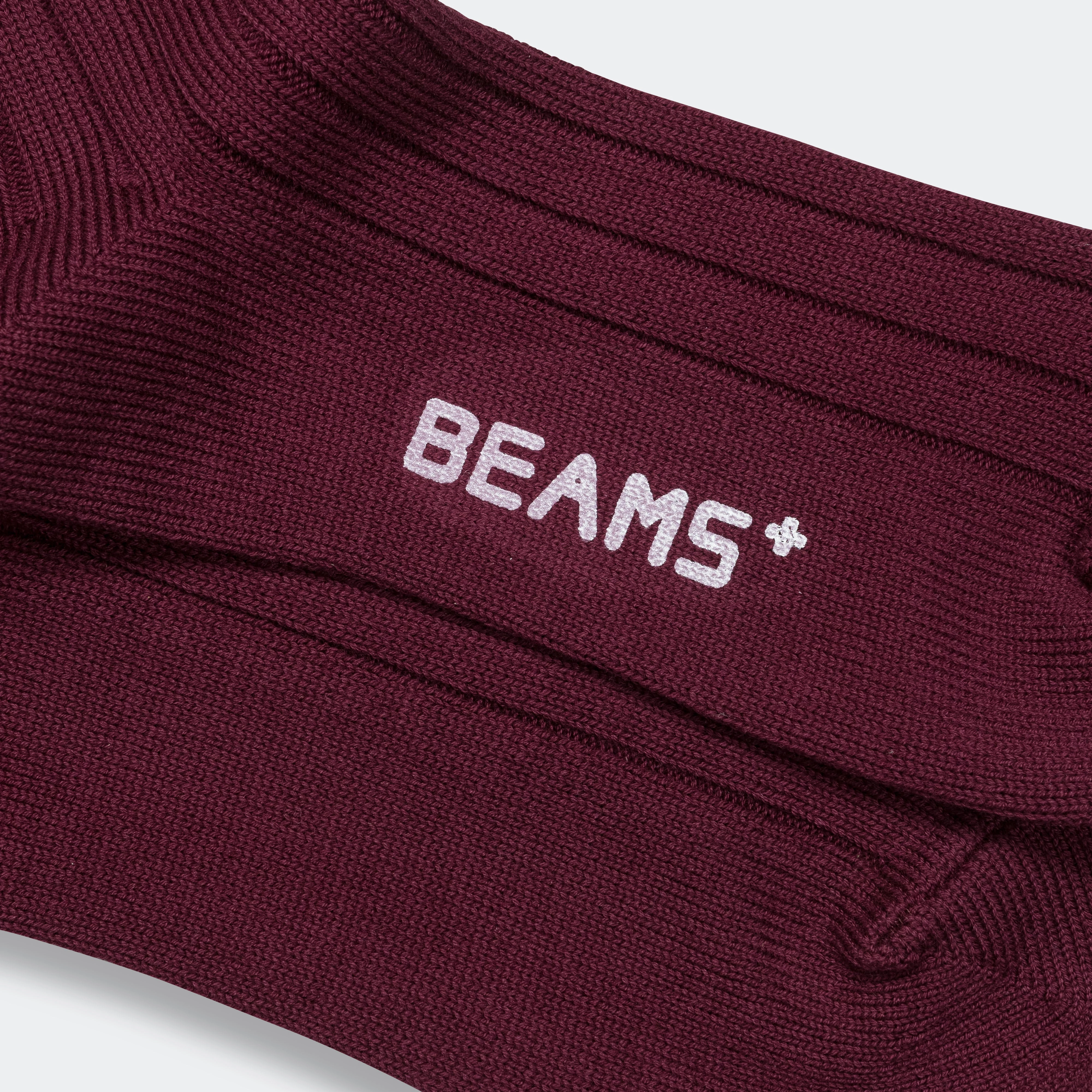 Solid Rib Socks - Burgundy