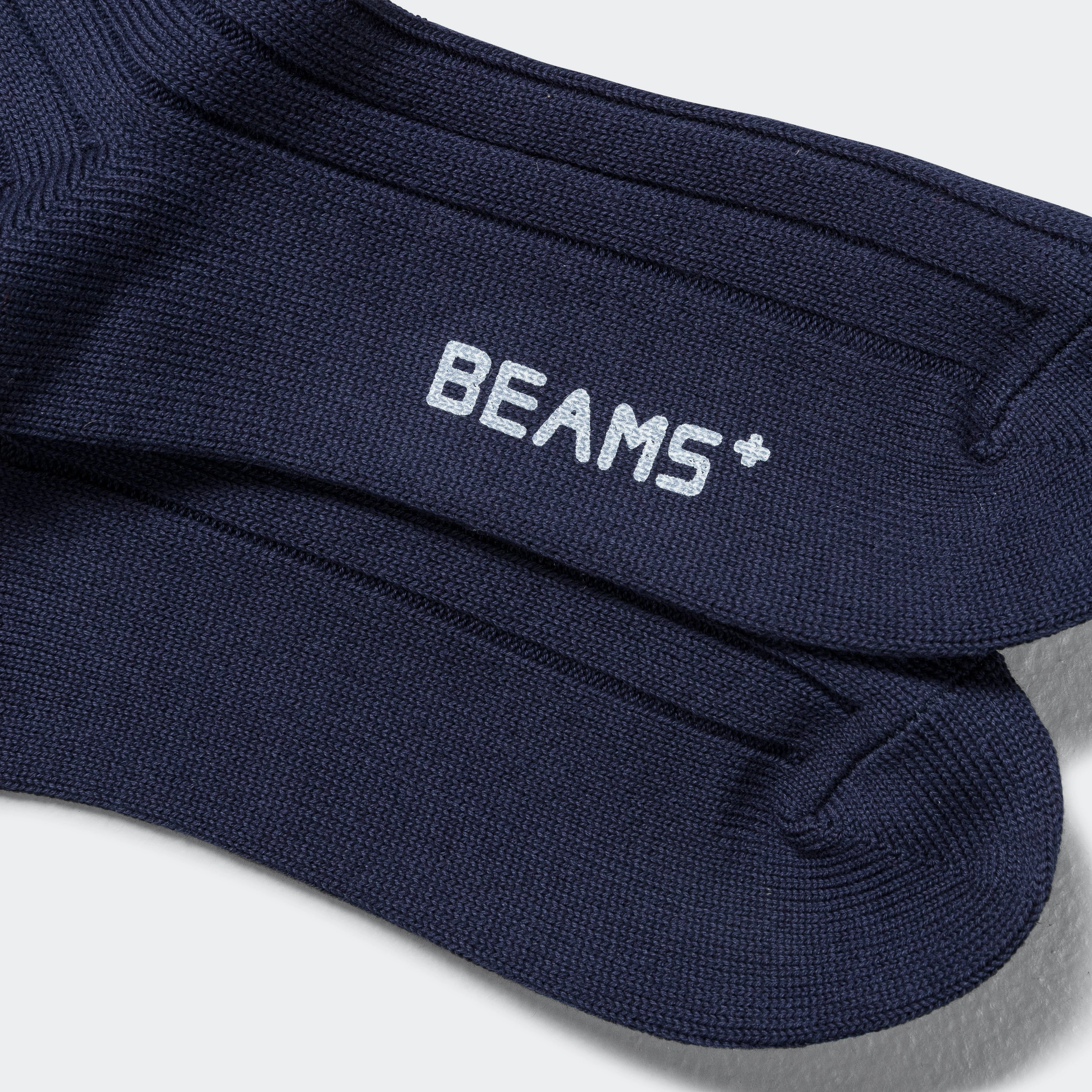Solid Ribs Socks - Navy