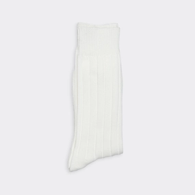 Solid Ribs Socks - Off White