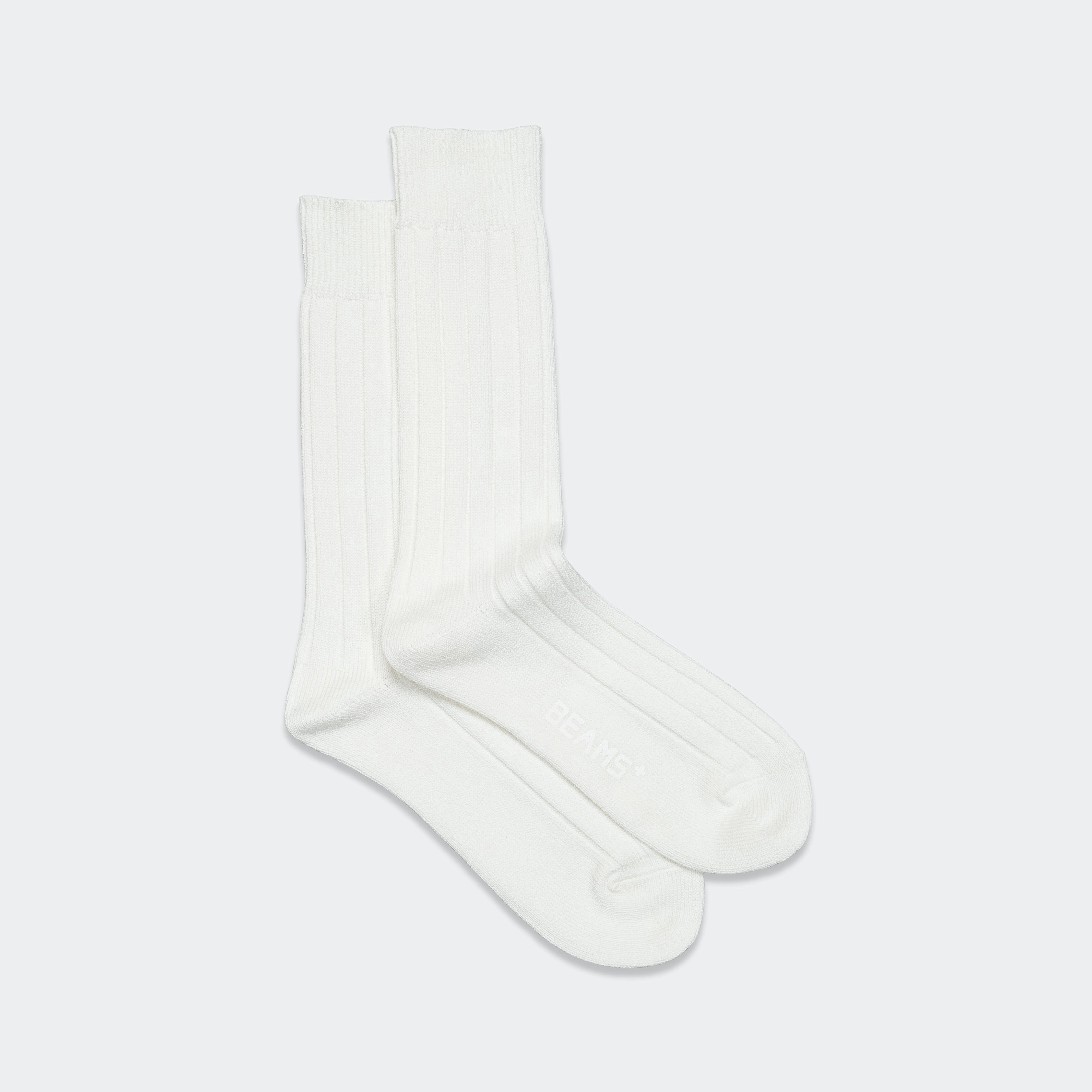 Solid Ribs Socks - Off White