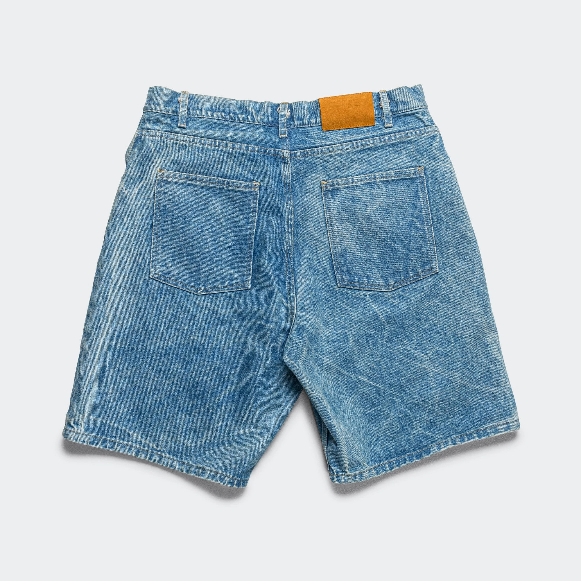 Star Cutout Jean Short - Blue Indigo