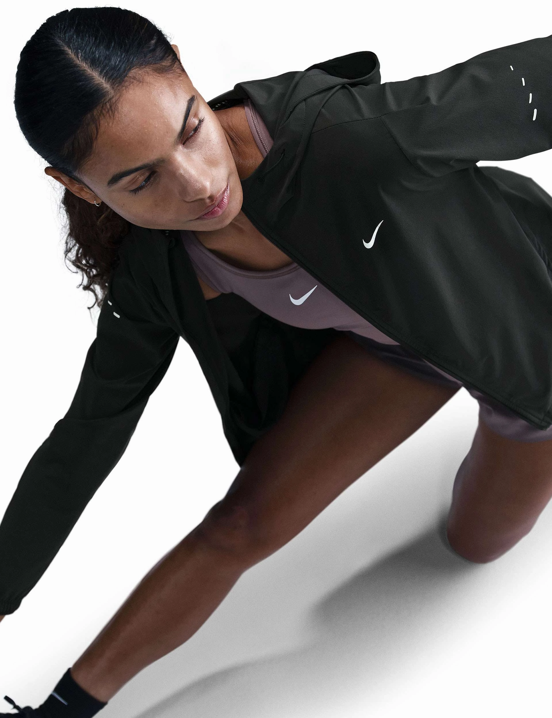 Swift Repel Packable Running Jacket - Black/Reflective Silver