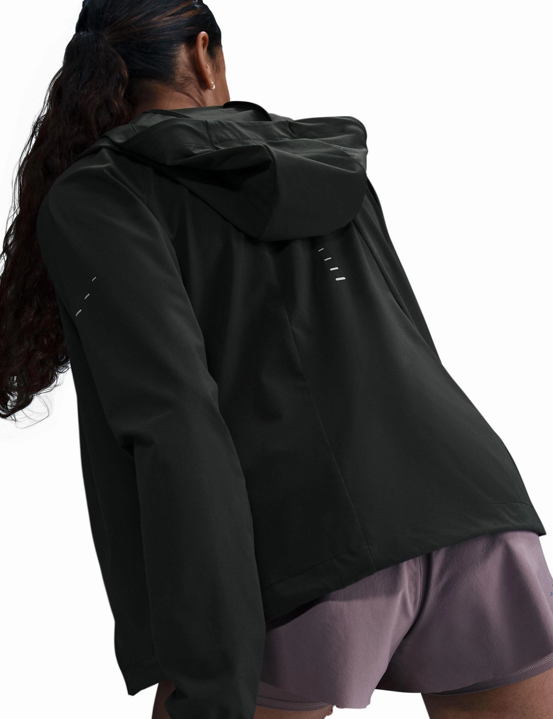 Swift Repel Packable Running Jacket - Black/Reflective Silver