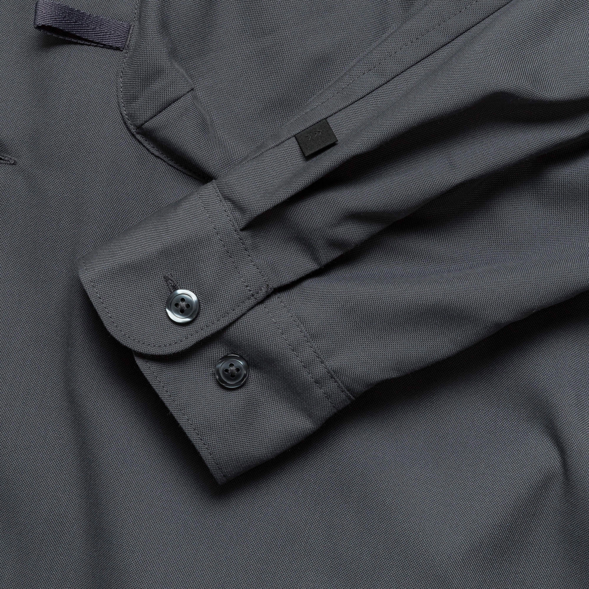 Tech Sports Open Collarshirt LS - Charcoal