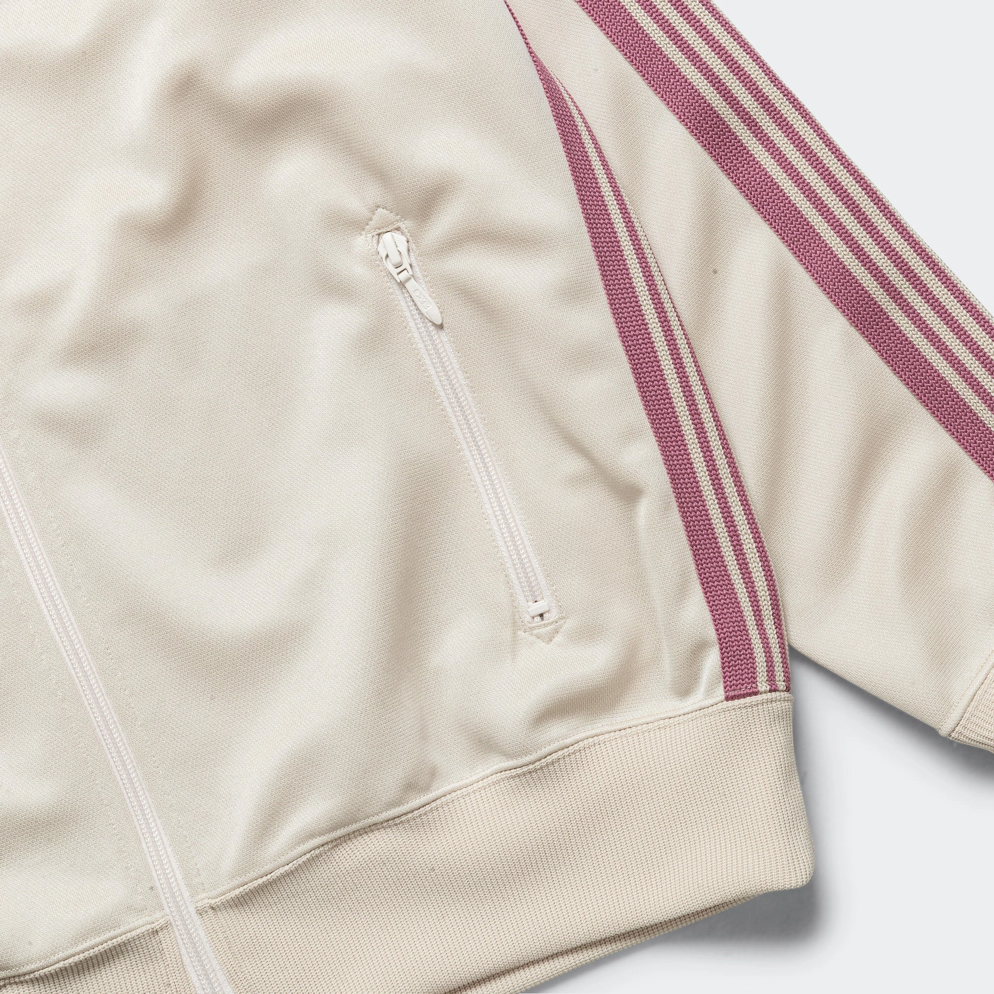 Track Jacket - Ivory Poly Smooth