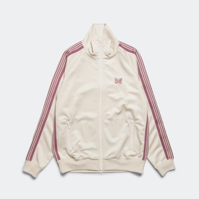 Track Jacket - Ivory Poly Smooth