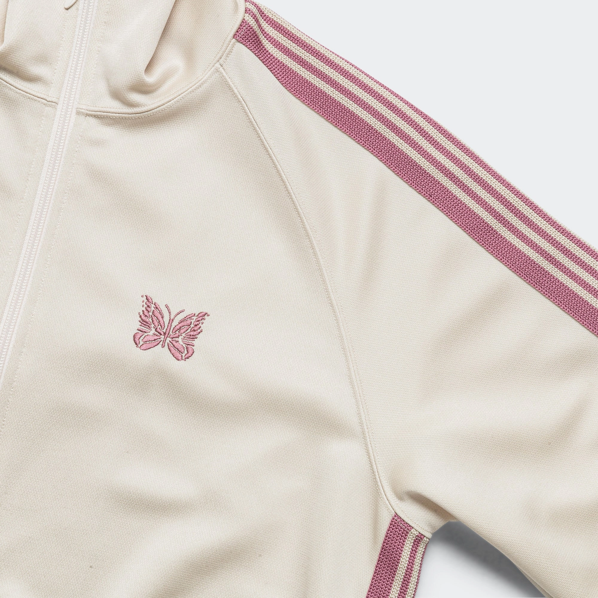 Track Jacket - Ivory Poly Smooth