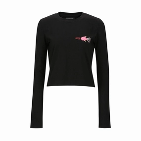 Wmns Crazy Fish L/S Tee 'Black'